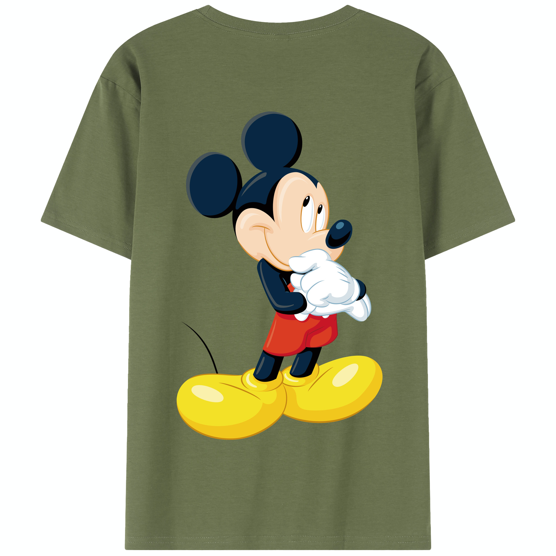 （画像用） ミッキーマウス Mickey Mouse 綿100％半袖Tシャツ（背面プリント）